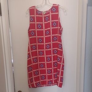 Global Desi Geometric Sleeveless Dress (J550)